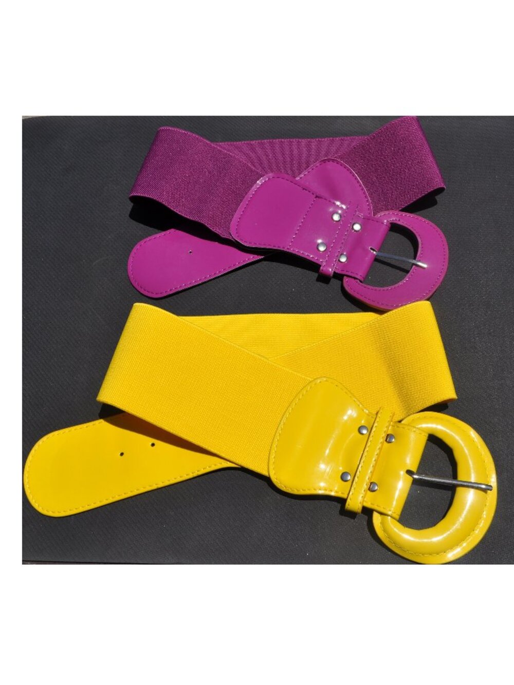Women's Belt retro vintage Stretchy Cinch Belt 3 Inch Wide High Waist Horseshoe